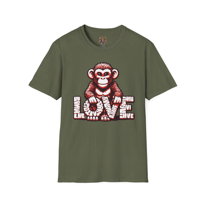 Love Monkey T-Shirt - Trendy & Stylish Graphic Tee - Ideal for Everyday Fashion - Great Gift for All