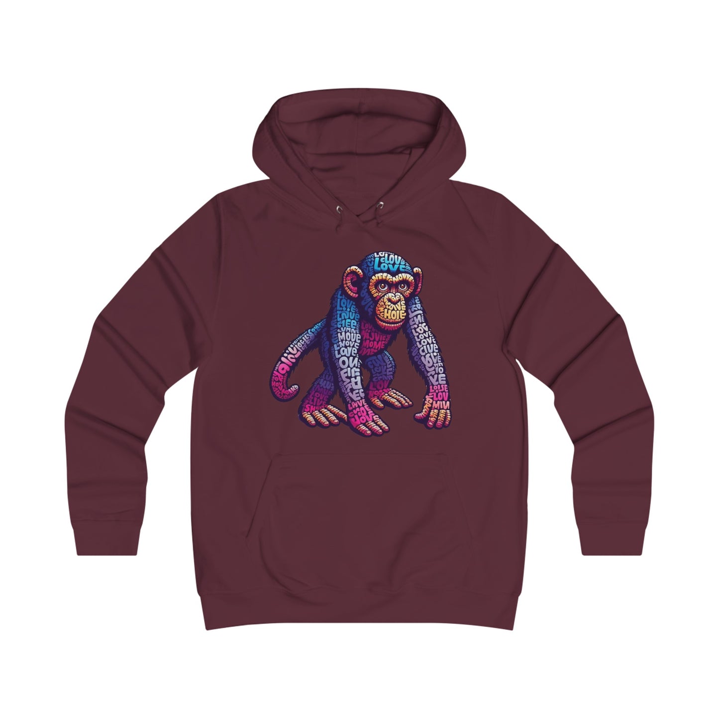 Hoodie with Love Monkey Design, Unisex Premium Crewneck, Stylish & Comfortable Outfit, Great Gift for Friends or Loved Ones