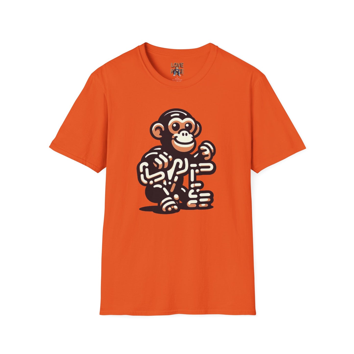 T-shirt - Funky & Stylish Love Monkey Design, Casual Wear for Trendy Fashion Lovers, Perfect Gift for Friends