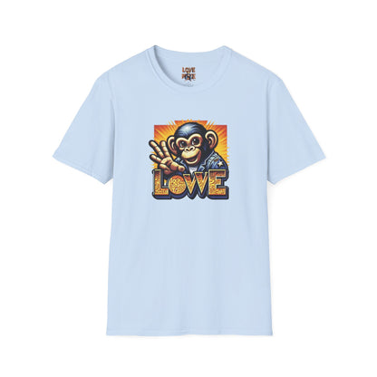 Stylish Love Monkey T-shirt - Stand Out with Funky Design, Perfect for Everyday Wear & Gifting to Fashion Enthusiasts