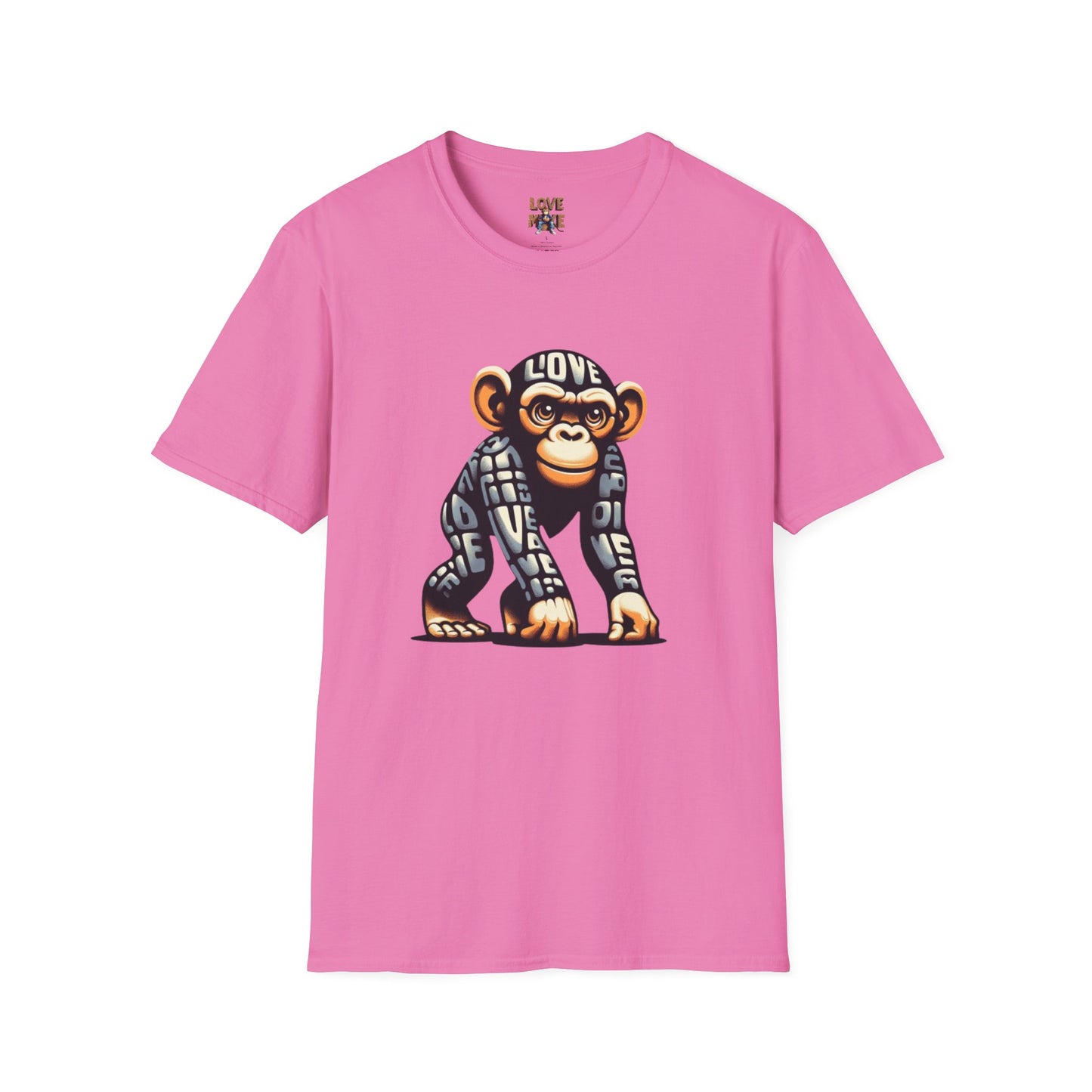 Designer Love Monkey T-Shirt - Cool Graphic Animal Top, Ideal for Casual Outfits, Designer Shirt