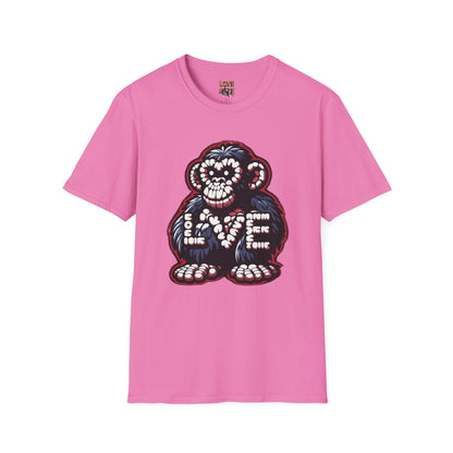 Love Monkey T-shirt, Trendy & Stylish Graphic Tee, Ideal for Everyday Wear, Fun Gift for All Ages