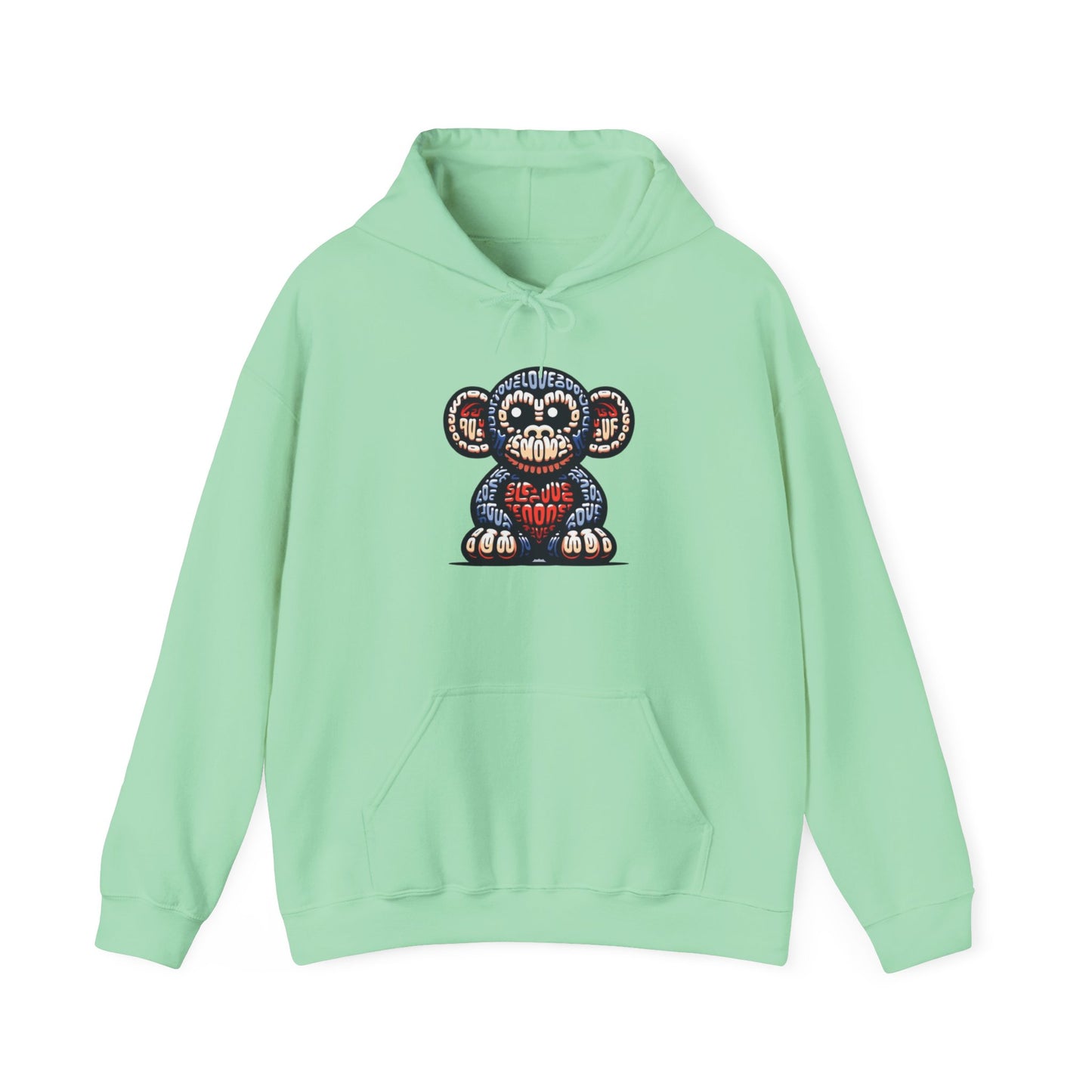 Designer Love Monkey Hoodie - Cool Graphic Animal Top, Ideal for Casual Outfits, Designer Hoodie