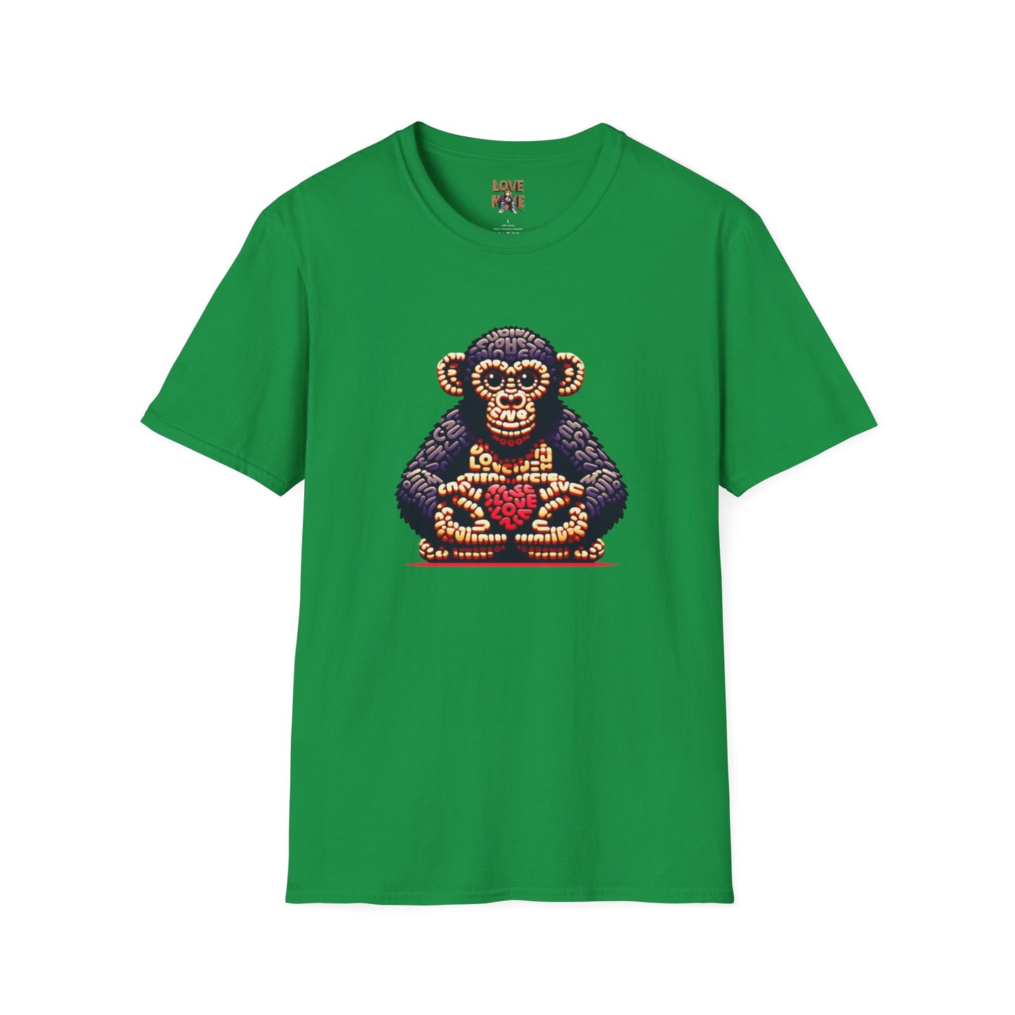 Designer Love Monkey T-Shirt - Cool Graphic Animal Top, Ideal for Casual Outfits, Designer Shirt