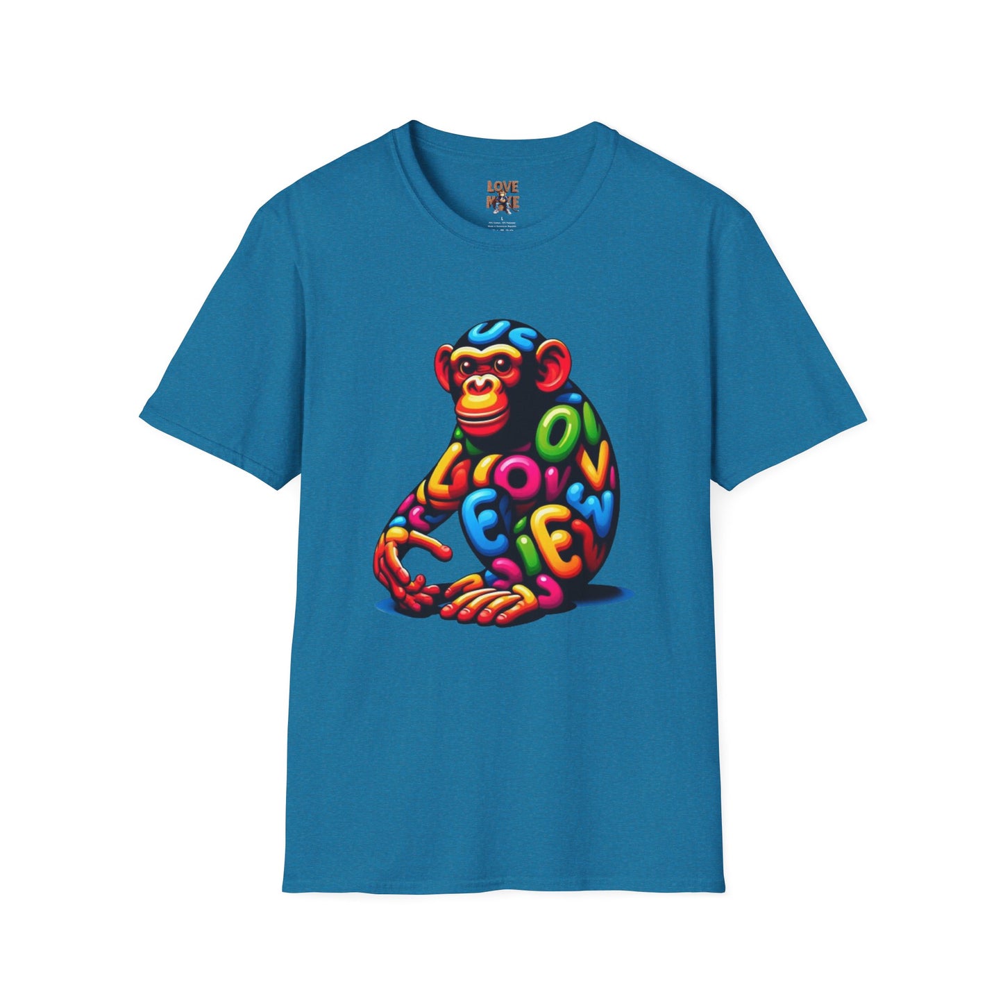 T-Shirt Love Monkey - Cool & Stylish Unisex Softstyle Tee for Casual Wear, Perfect Gift for Friends and Family