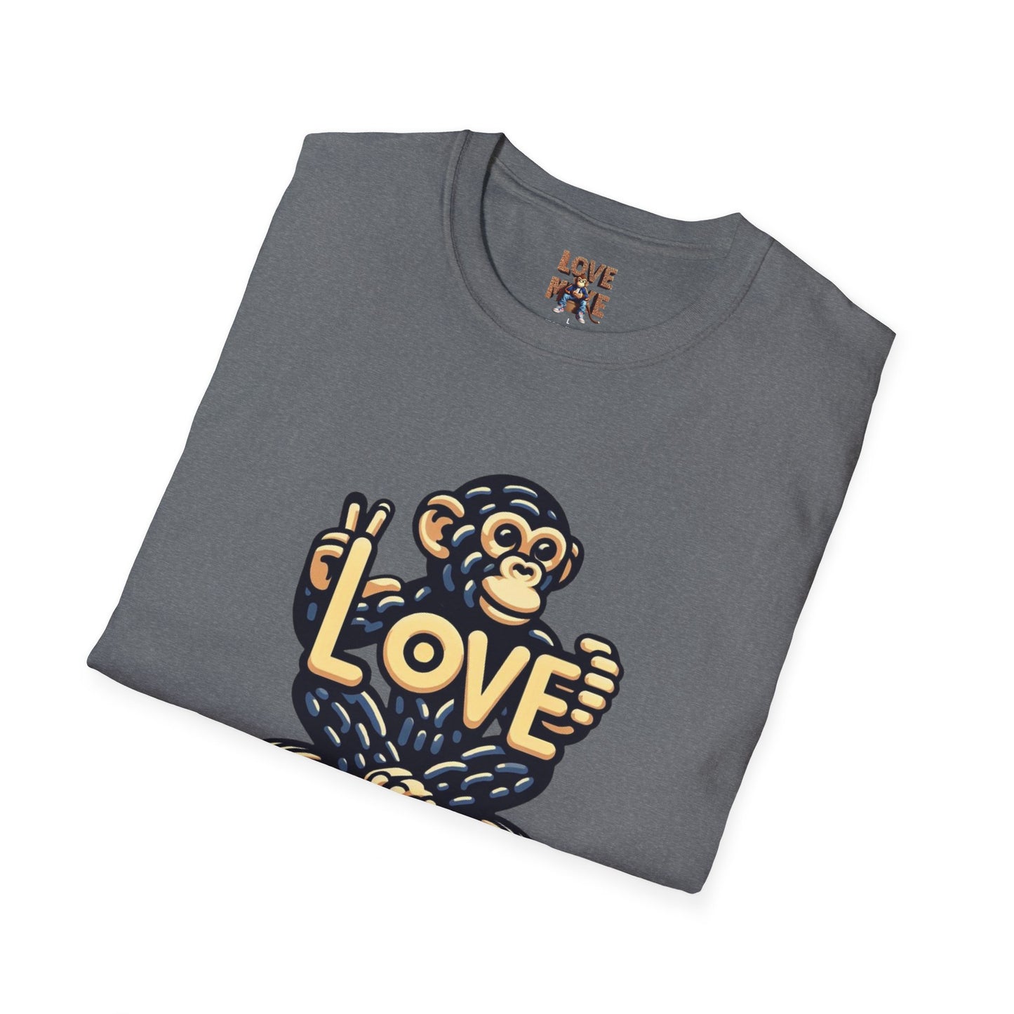 T-shirt - Funky & Stylish Love Monkey Design, Casual Wear for Trendy Fashion Lovers, Perfect Gift for Friends