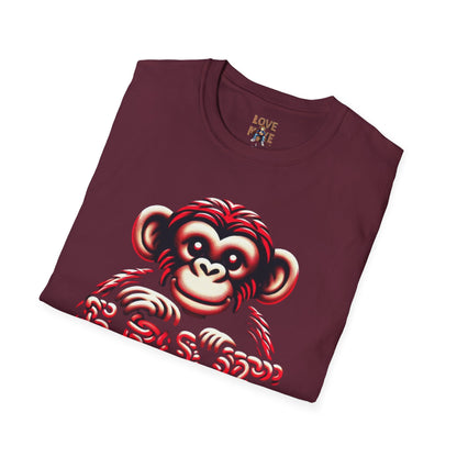 T-Shirt Love Monkey Unisex Softstyle - Fun Casual Wear - Perfect Gift for Couples & Friends