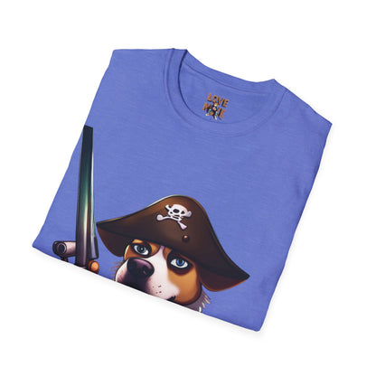 T Shirt - Dog Pirate Design, Fun and Unique Pet Lover Tee, Perfect for Themed Parties, Great Gift for Dog Owners