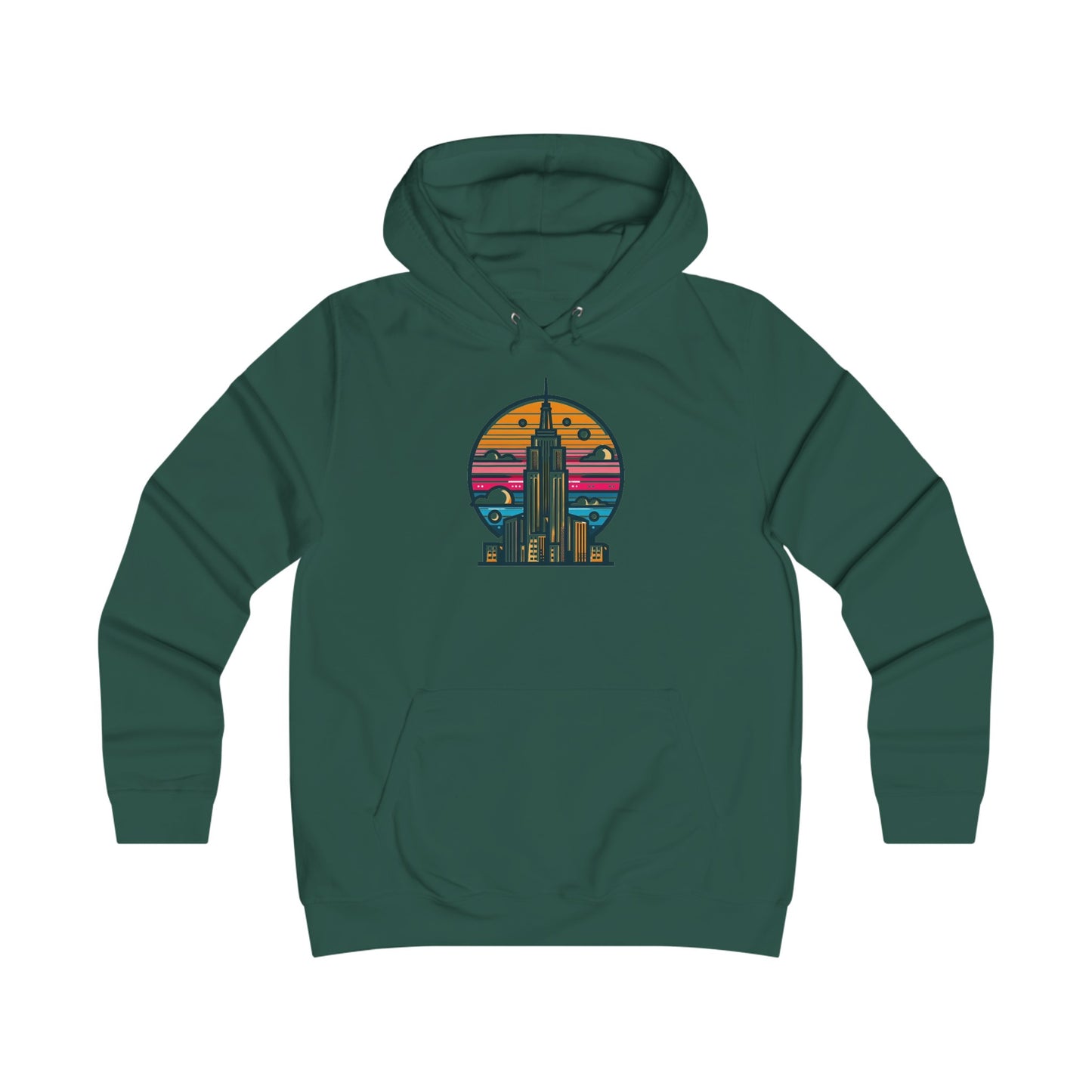 Vintage-Inspired Empire State Building Hoodie - 1970s Style Graphic Sweatshirt - Perfect for Retro Outfits and Gifts