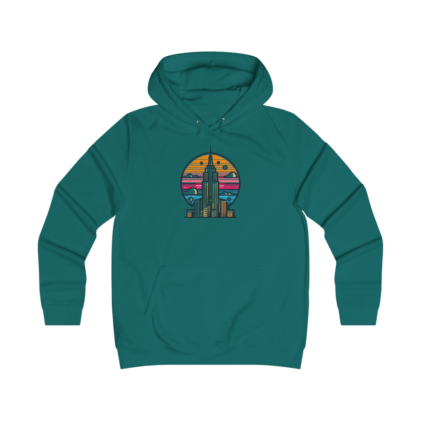 Vintage-Inspired Empire State Building Hoodie - 1970s Style Graphic Sweatshirt - Perfect for Retro Outfits and Gifts