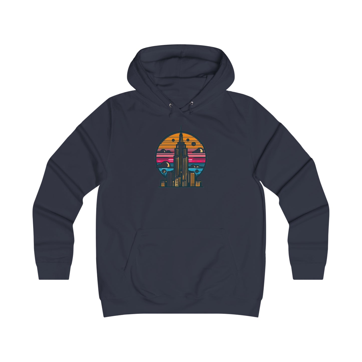 Vintage-Inspired Empire State Building Hoodie - 1970s Style Graphic Sweatshirt - Perfect for Retro Outfits and Gifts