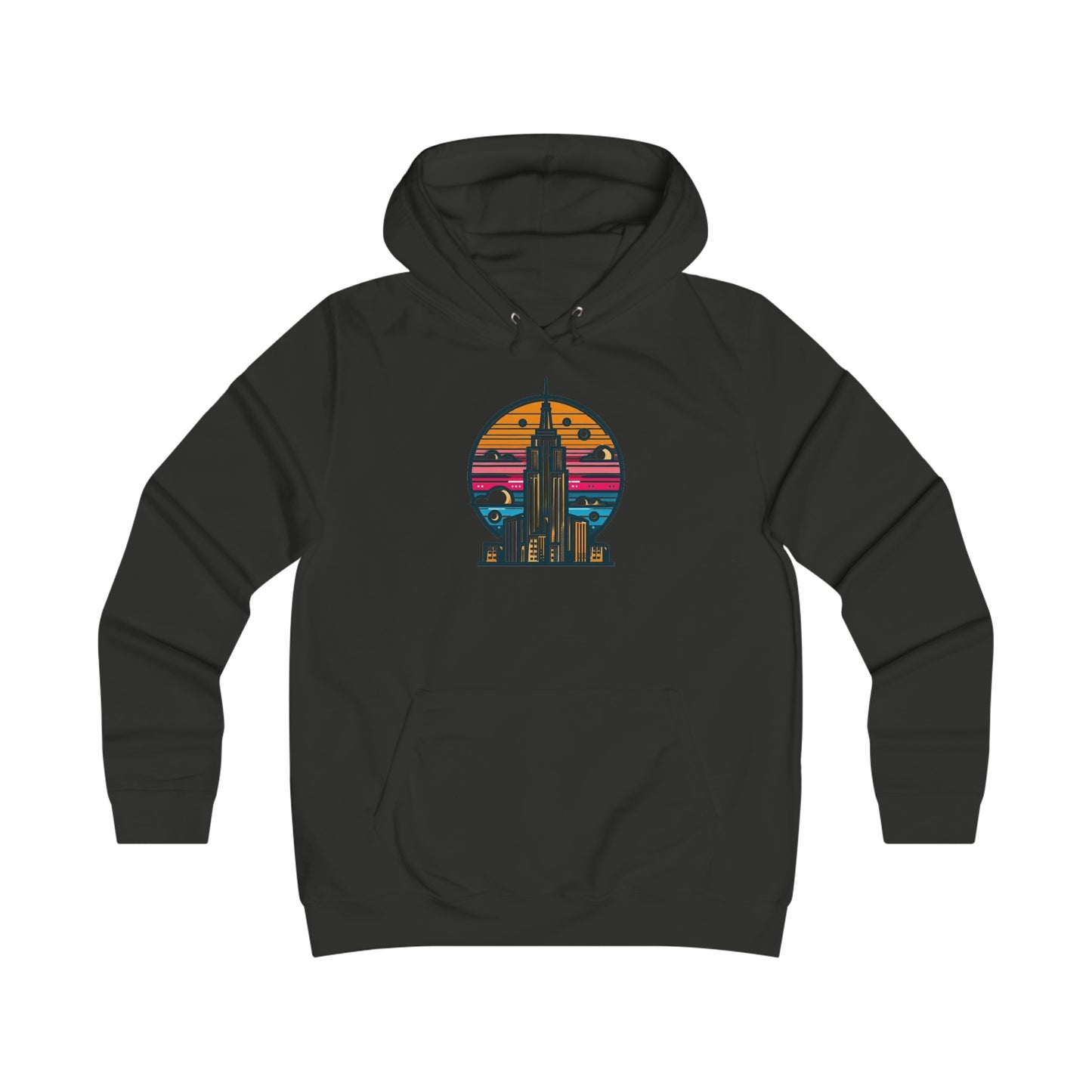 Vintage-Inspired Empire State Building Hoodie - 1970s Style Graphic Sweatshirt - Perfect for Retro Outfits and Gifts