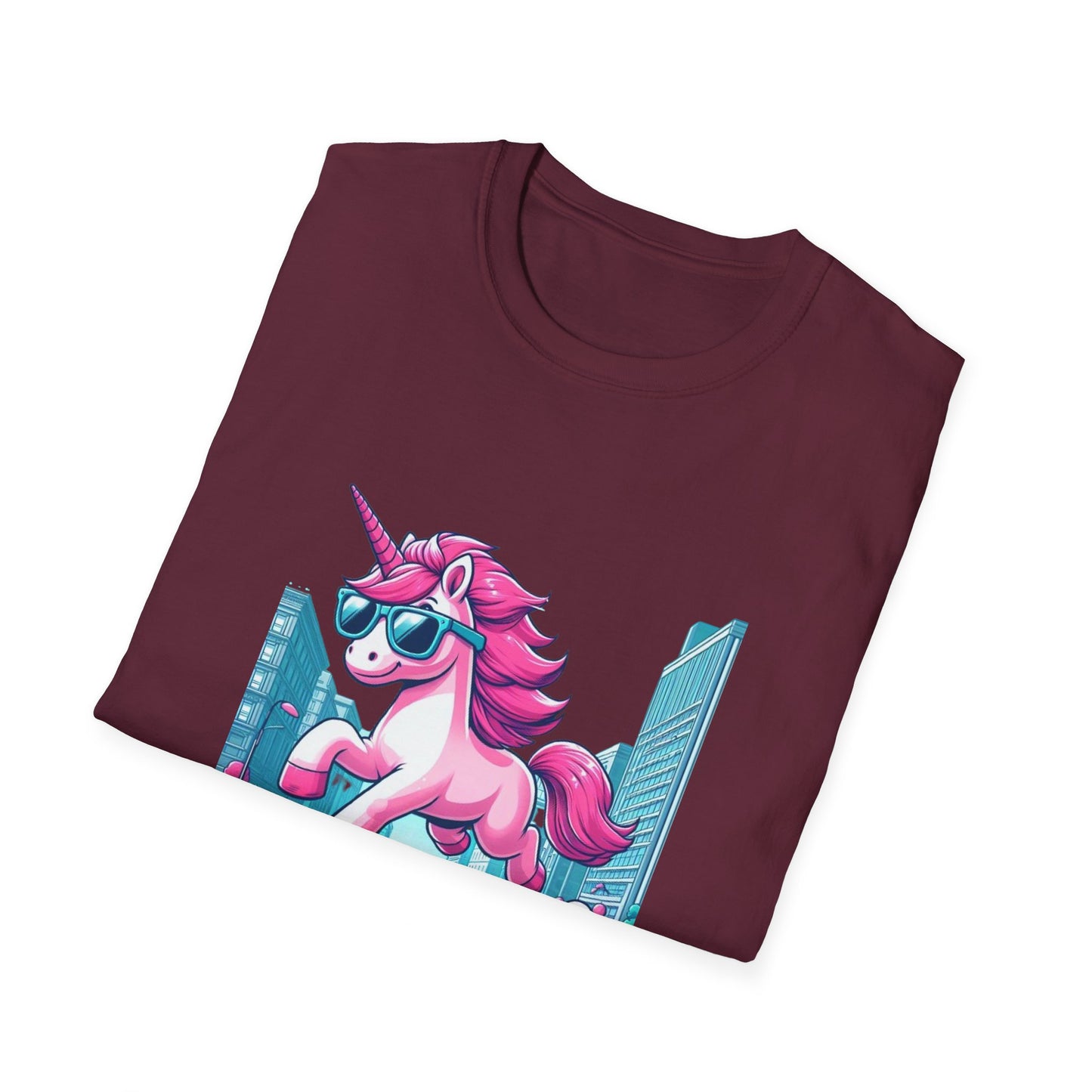 Unicorn T-Shirt: Unique Cool Unicorn In The City Print, Ideal for Everyday Outfits and Unicorn Themed Gifts