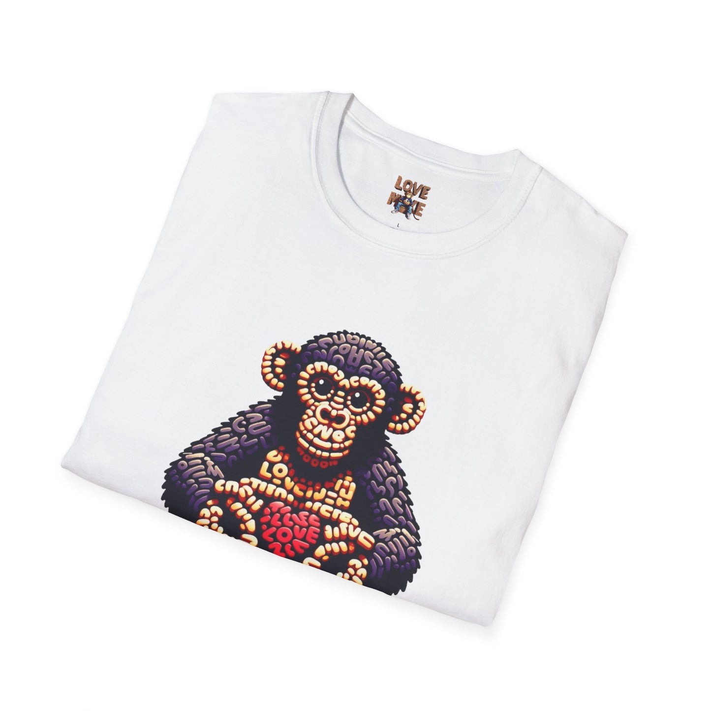 Designer Love Monkey T-Shirt - Cool Graphic Animal Top, Ideal for Casual Outfits, Designer Shirt