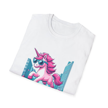 Unicorn T-Shirt: Unique Cool Unicorn In The City Print, Ideal for Everyday Outfits and Unicorn Themed Gifts