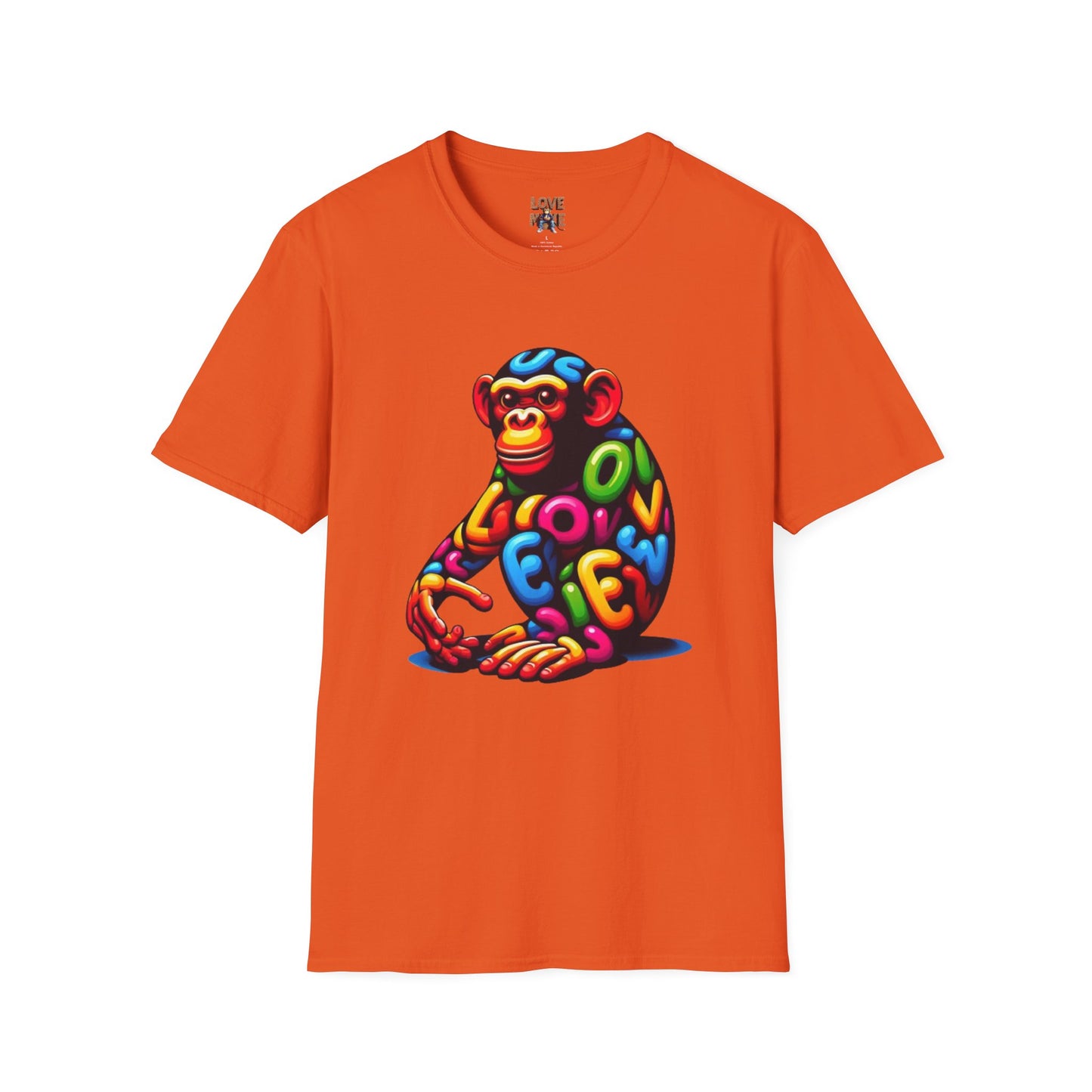 T-Shirt Love Monkey - Cool & Stylish Unisex Softstyle Tee for Casual Wear, Perfect Gift for Friends and Family