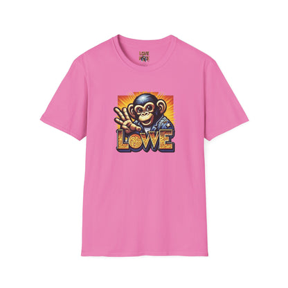 Stylish Love Monkey T-shirt - Stand Out with Funky Design, Perfect for Everyday Wear & Gifting to Fashion Enthusiasts