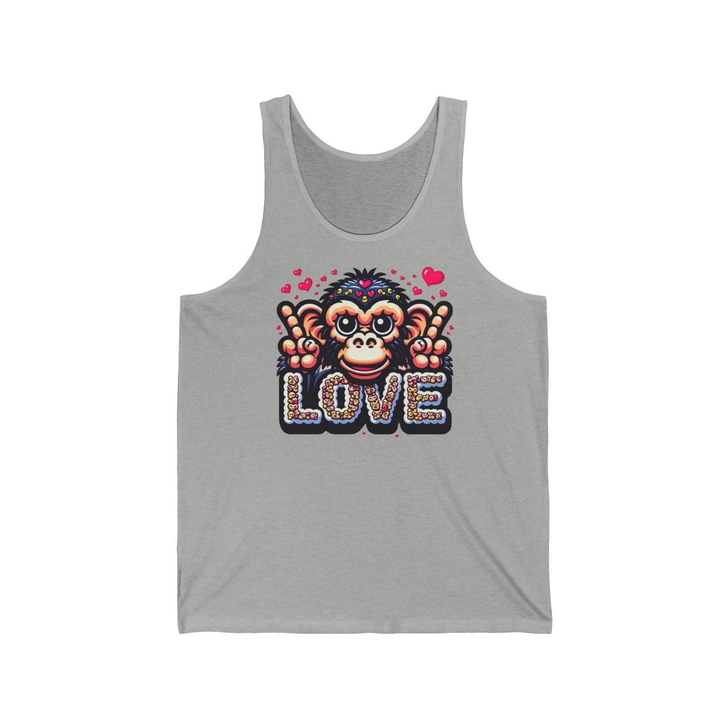 Tank Top Love Monkey - Cool & Stylish Unisex Softstyle Tee for Casual Wear, Perfect Gift for Friends and Family