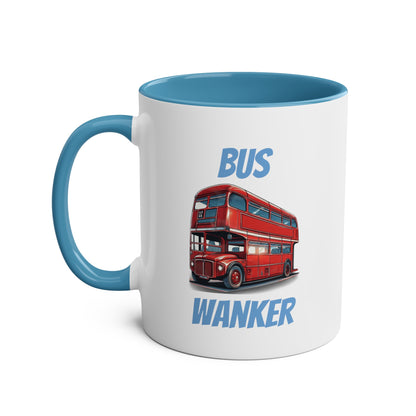 Bus Wanker - Two-Tone Coffee Mugs, 11oz