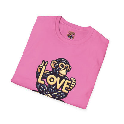 T-shirt - Funky & Stylish Love Monkey Design, Casual Wear for Trendy Fashion Lovers, Perfect Gift for Friends