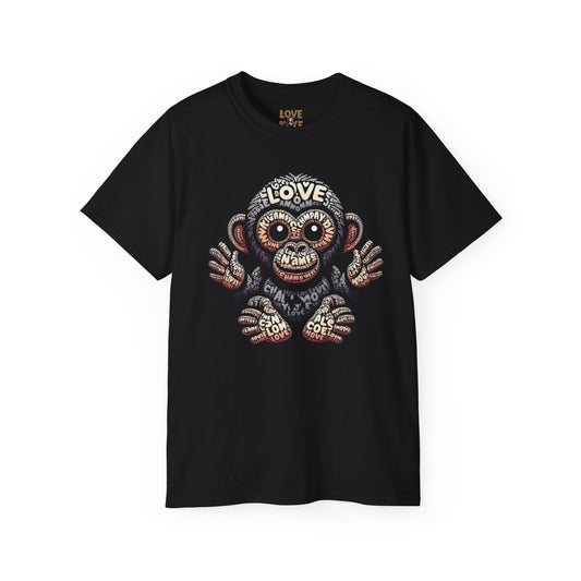 Love Monkey T-Shirt - Unisex Softstyle Trendy Tee, Stylish & Cool for Everyday Wear, Great Gift for Him or Her