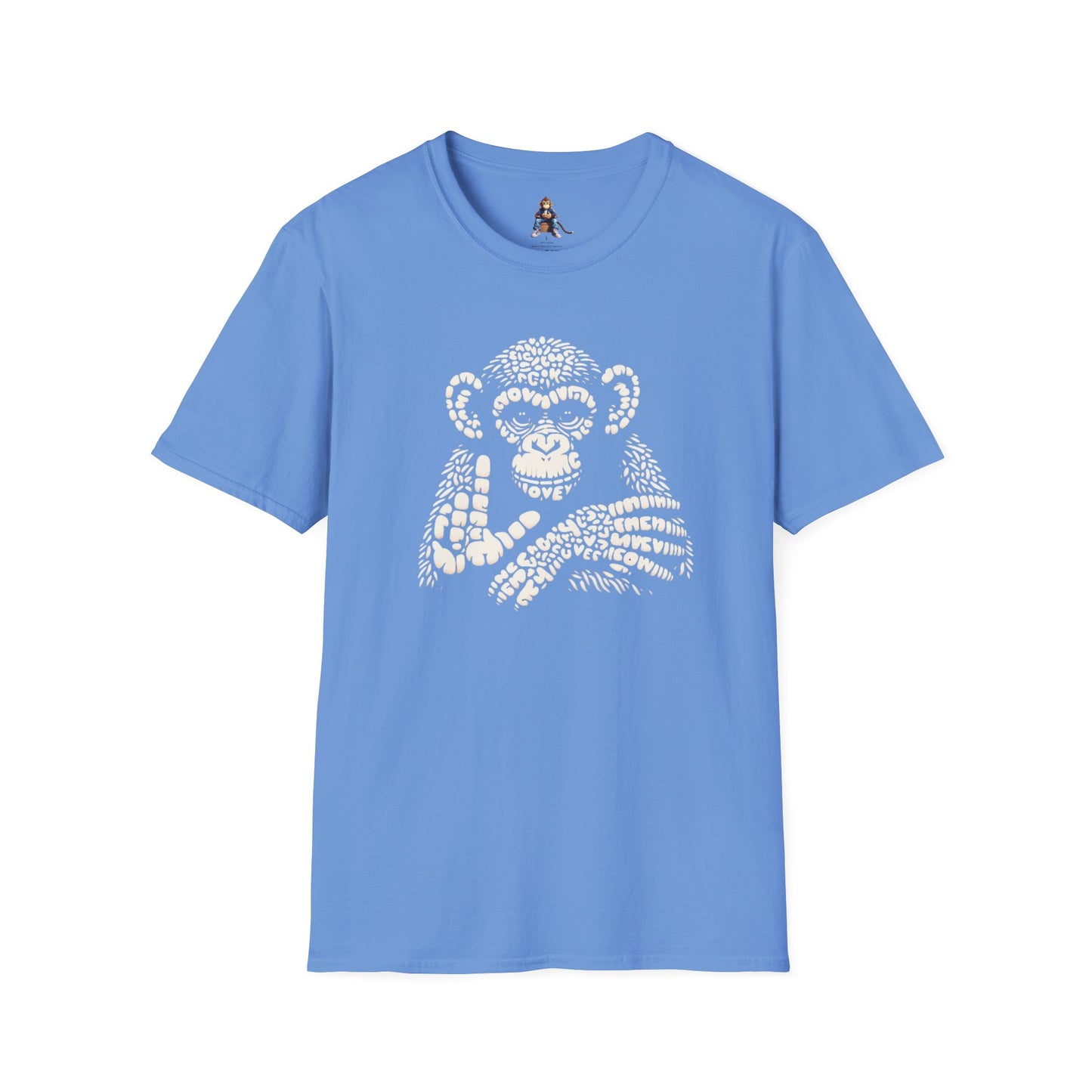 Love Monkey T-Shirt - Unique Designer Graphic Tee, Perfect Casual Wear, Ideal Designer Wear Gift