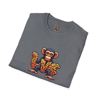 Love Monkey T-Shirt - Unique Designer Graphic Tee, Perfect Casual Wear, Ideal Designer Wear Gift