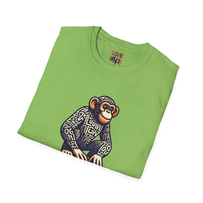 Love Monkey T-Shirt - Unique Designer Graphic Tee, Perfect Casual Wear, Ideal Designer Wear Gift