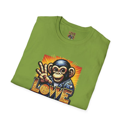 Stylish Love Monkey T-shirt - Stand Out with Funky Design, Perfect for Everyday Wear & Gifting to Fashion Enthusiasts