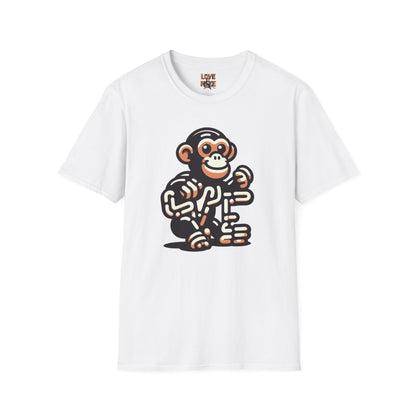 T-shirt - Funky & Stylish Love Monkey Design, Casual Wear for Trendy Fashion Lovers, Perfect Gift for Friends