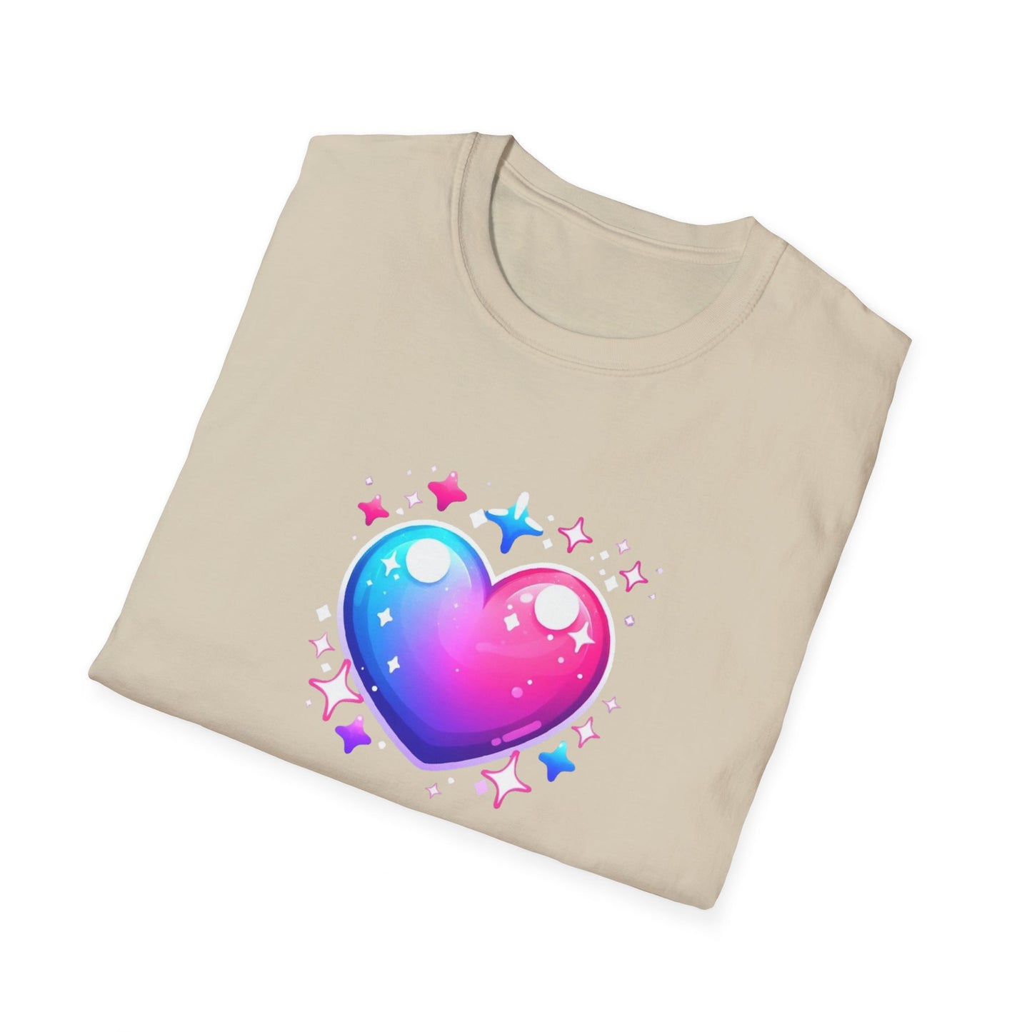 Love Heart T-Shirt, Stylish Unisex Love Symbol Top, Casual Wear for Date Night, Sweetheart Birthday Present