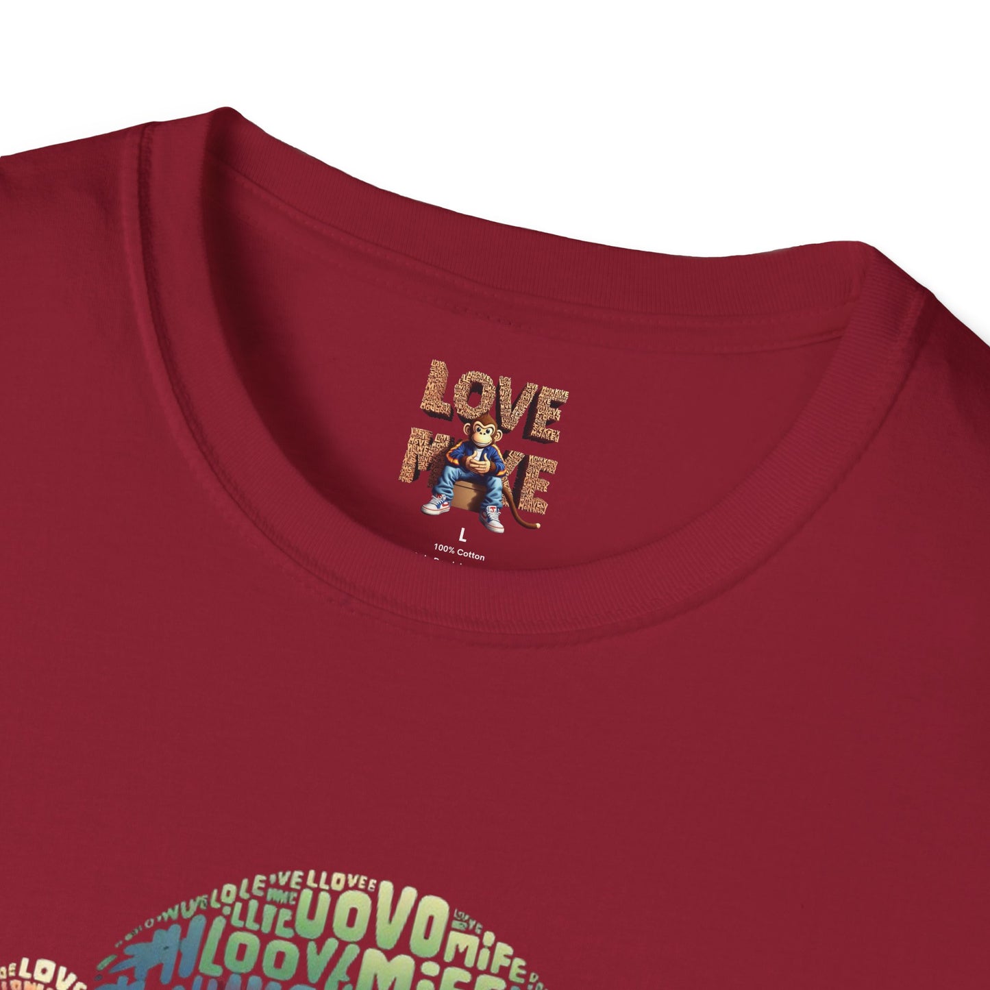 Love Monkey T-Shirt - Unique Designer Graphic Tee, Perfect Casual Wear, Ideal Designer Wear Gift