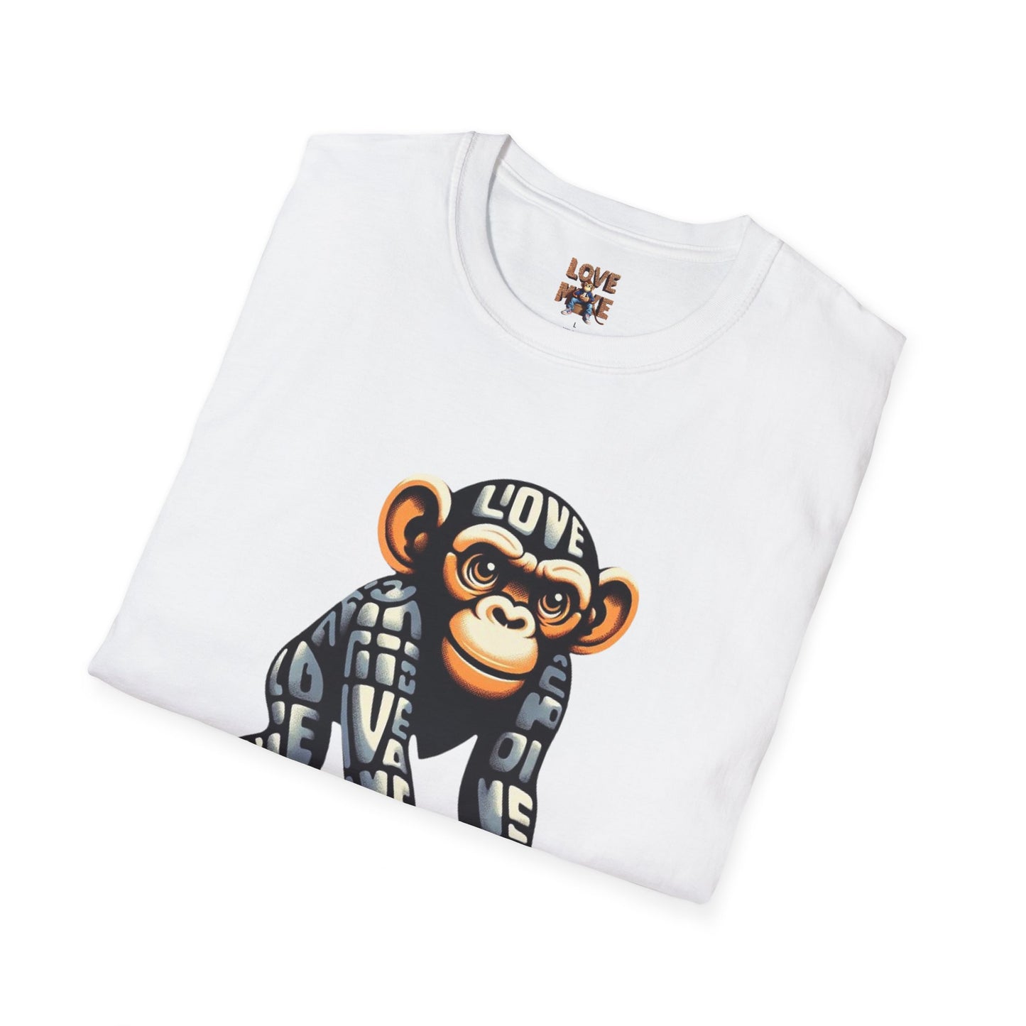 Designer Love Monkey T-Shirt - Cool Graphic Animal Top, Ideal for Casual Outfits, Designer Shirt