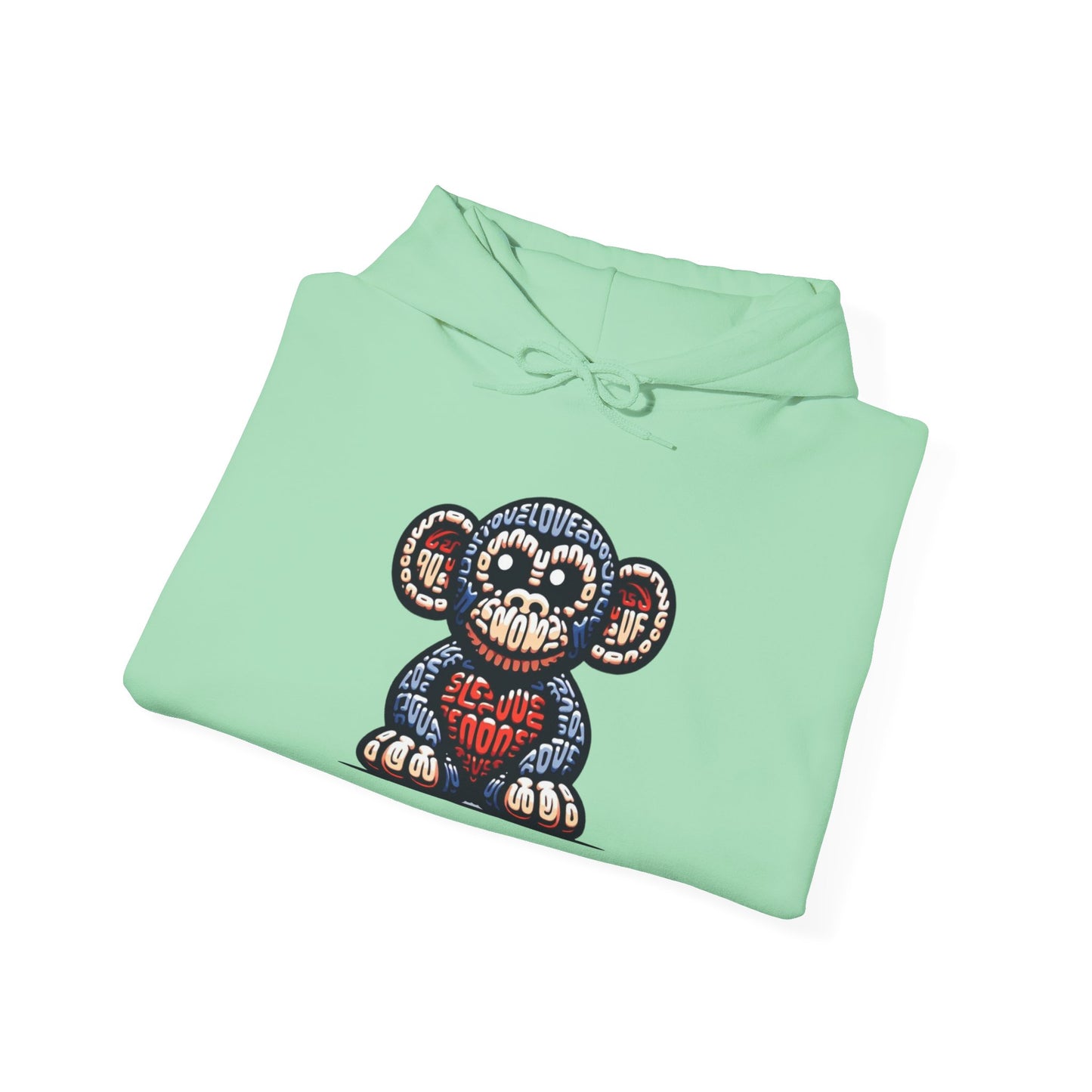 Designer Love Monkey Hoodie - Cool Graphic Animal Top, Ideal for Casual Outfits, Designer Hoodie