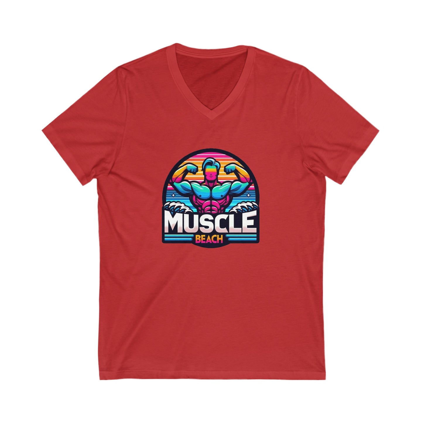 Muscle Beach T-Shirt, Vintage-Inspired Fitness Tee, Perfect for Gym Enthusiasts, Unique Bodybuilding Gift Idea