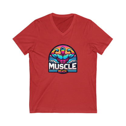 Muscle Beach T-Shirt, Vintage-Inspired Fitness Tee, Perfect for Gym Enthusiasts, Unique Bodybuilding Gift Idea