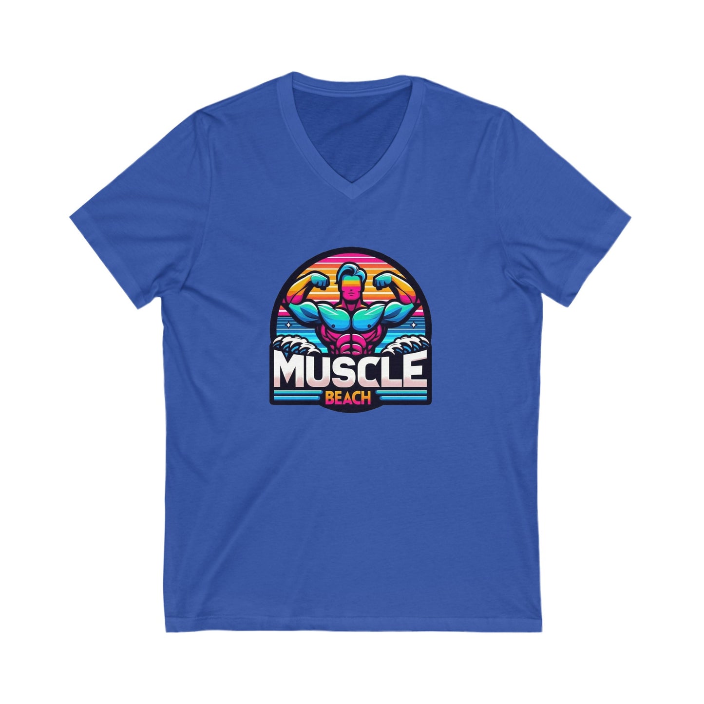 Muscle Beach T-Shirt, Vintage-Inspired Fitness Tee, Perfect for Gym Enthusiasts, Unique Bodybuilding Gift Idea