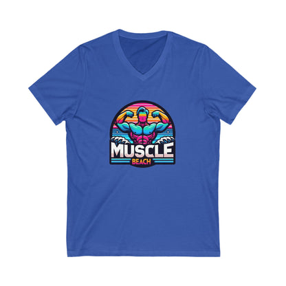 Muscle Beach T-Shirt, Vintage-Inspired Fitness Tee, Perfect for Gym Enthusiasts, Unique Bodybuilding Gift Idea