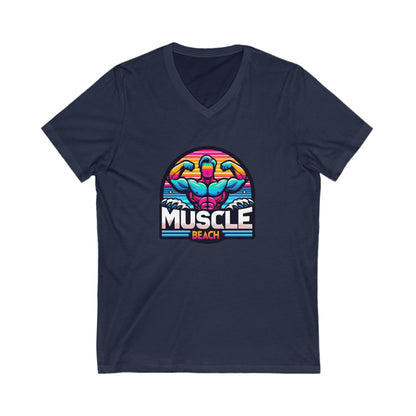 Muscle Beach T-Shirt, Vintage-Inspired Fitness Tee, Perfect for Gym Enthusiasts, Unique Bodybuilding Gift Idea