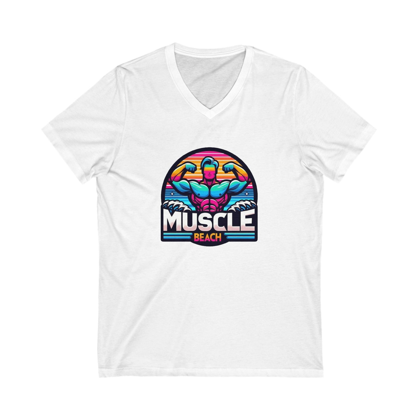 Muscle Beach T-Shirt, Vintage-Inspired Fitness Tee, Perfect for Gym Enthusiasts, Unique Bodybuilding Gift Idea