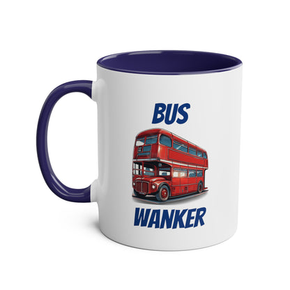 Bus Wanker - Two-Tone Coffee Mugs, 11oz