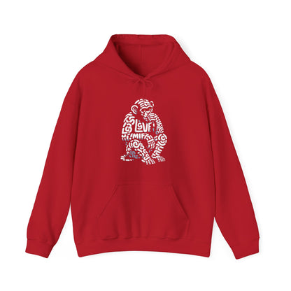 Designer Love Monkey Hoodie - Cool Graphic Animal Top, Ideal for Casual Outfits, Designer Hoodie