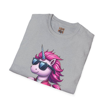 Unicorn T-Shirt - Cool Unicorn by Love Monkey Design, Trendy Tee for Unicorn Lovers, Perfect Gift for Birthdays