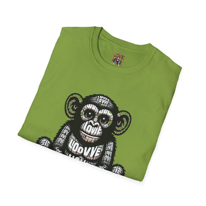 T-shirt - Funky & Stylish Love Monkey Design, Casual Wear for Trendy Fashion Lovers, Perfect Gift for Friends