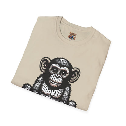 T-shirt - Funky & Stylish Love Monkey Design, Casual Wear for Trendy Fashion Lovers, Perfect Gift for Friends