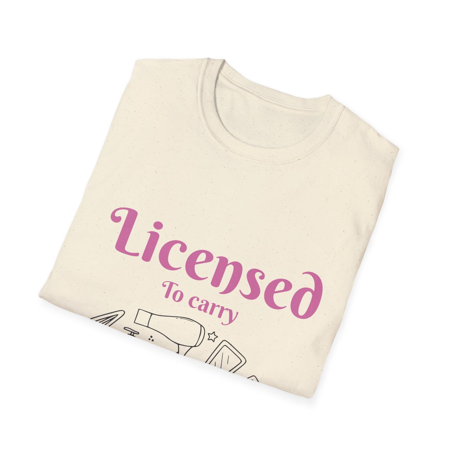 Licensed to carry beauty tools - Unisex Softstyle Beauticians T-Shirt