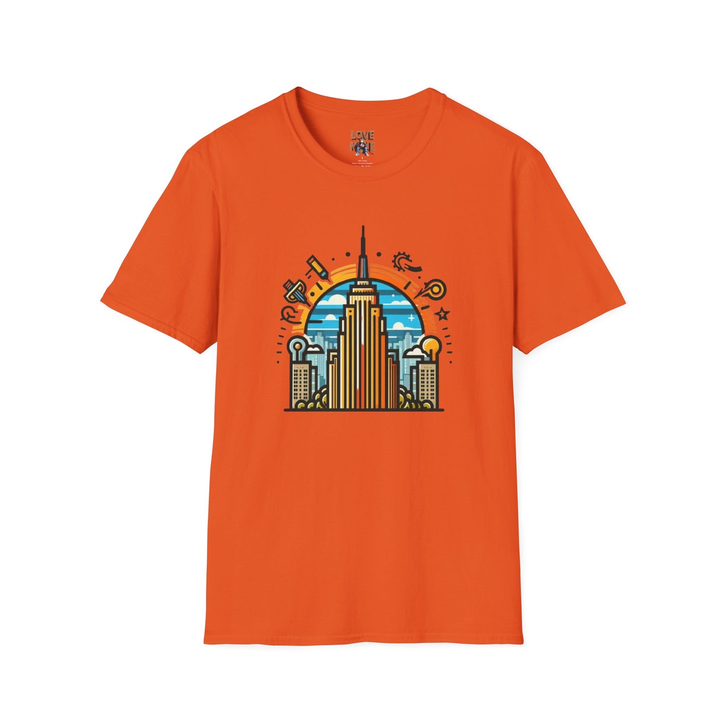 T Shirt Featuring Vintage Empire State Building Art, Retro New York City Tee for Travel Enthusiasts, Ideal Present