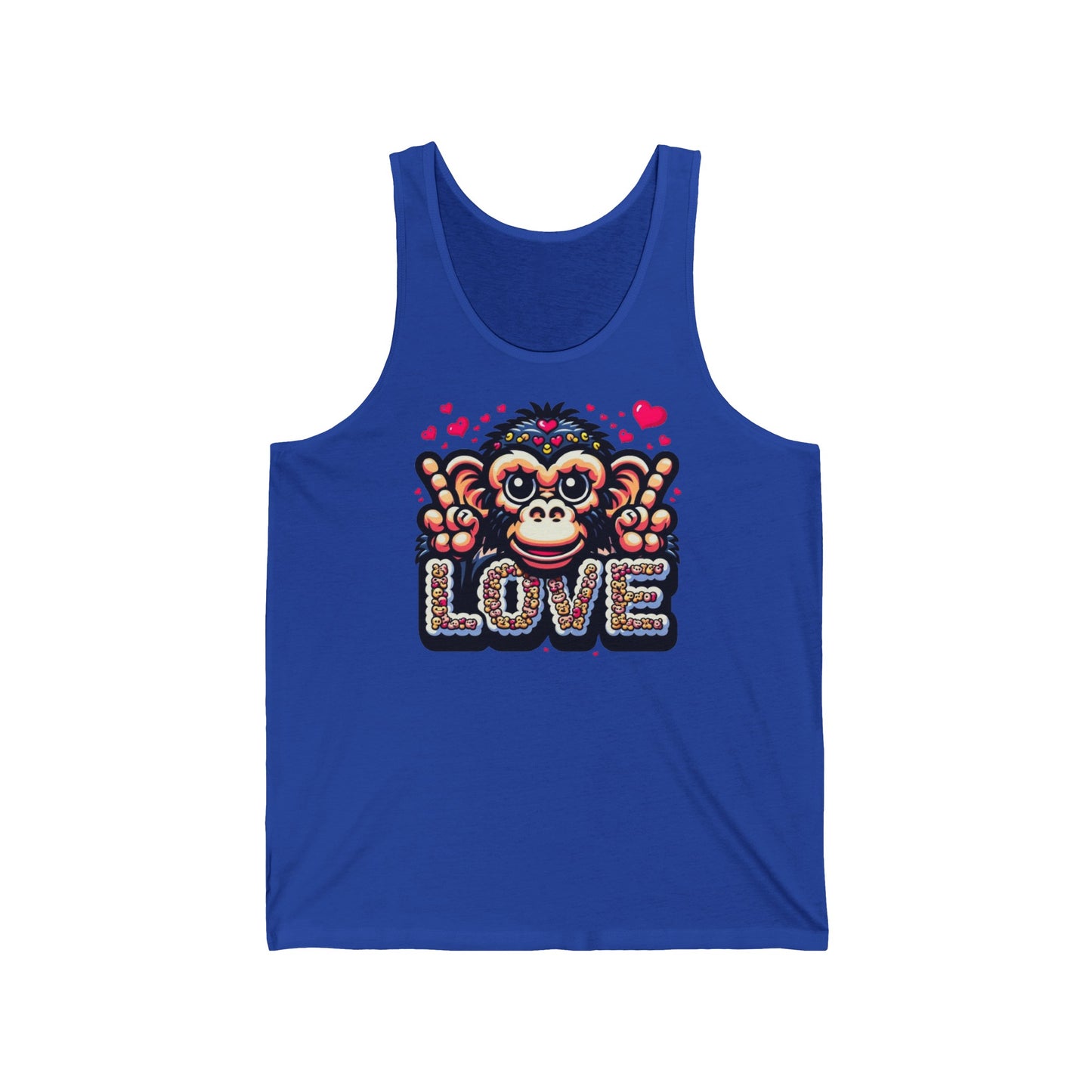 Tank Top Love Monkey - Cool & Stylish Unisex Softstyle Tee for Casual Wear, Perfect Gift for Friends and Family