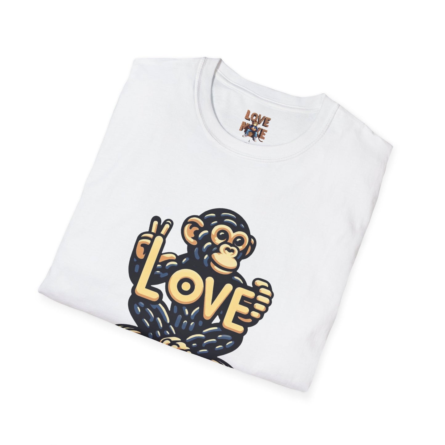 T-shirt - Funky & Stylish Love Monkey Design, Casual Wear for Trendy Fashion Lovers, Perfect Gift for Friends