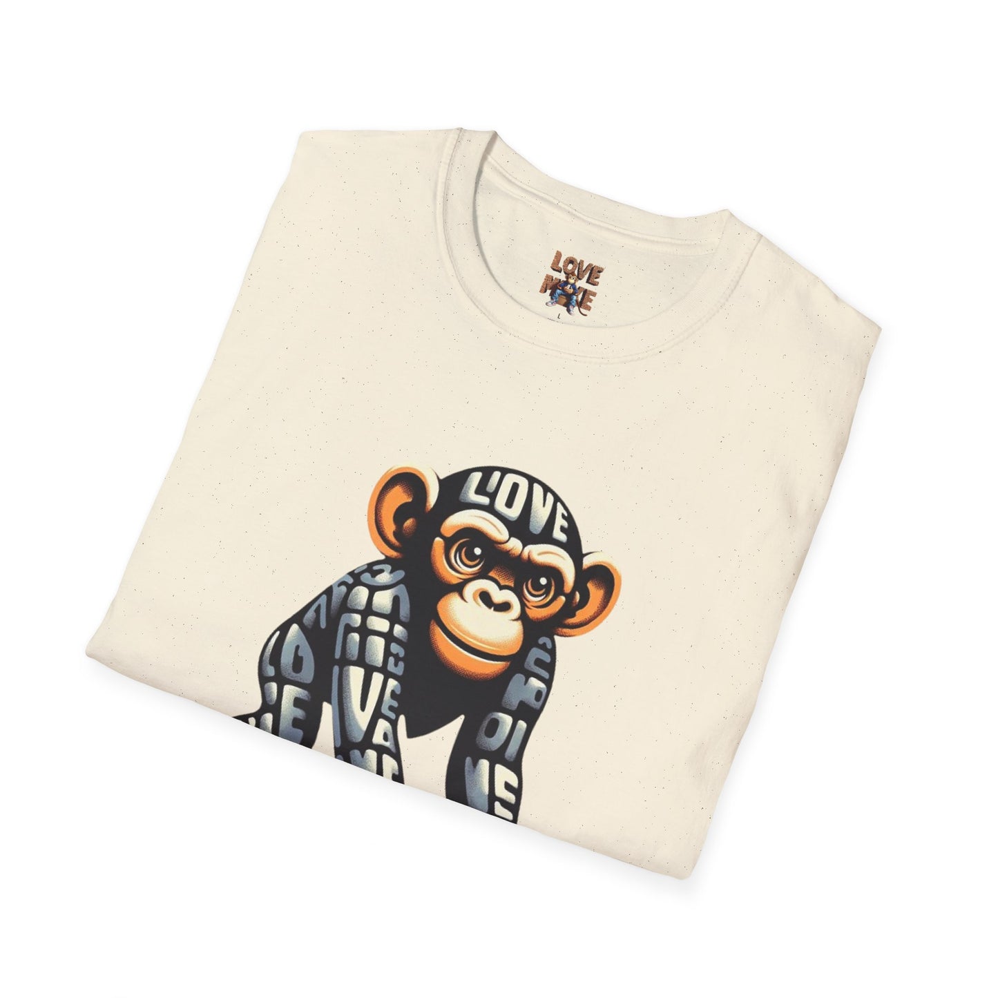 Designer Love Monkey T-Shirt - Cool Graphic Animal Top, Ideal for Casual Outfits, Designer Shirt